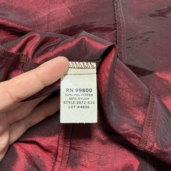 Y2K Midi Skirt 12 Burgundy Black Iridescent Whimsigoth Witchy Vamp Dark Romantic - Picture 11 of 12